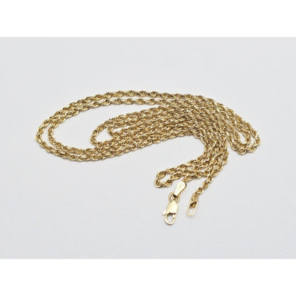 14K Yellow Gold Rope Chain Necklace