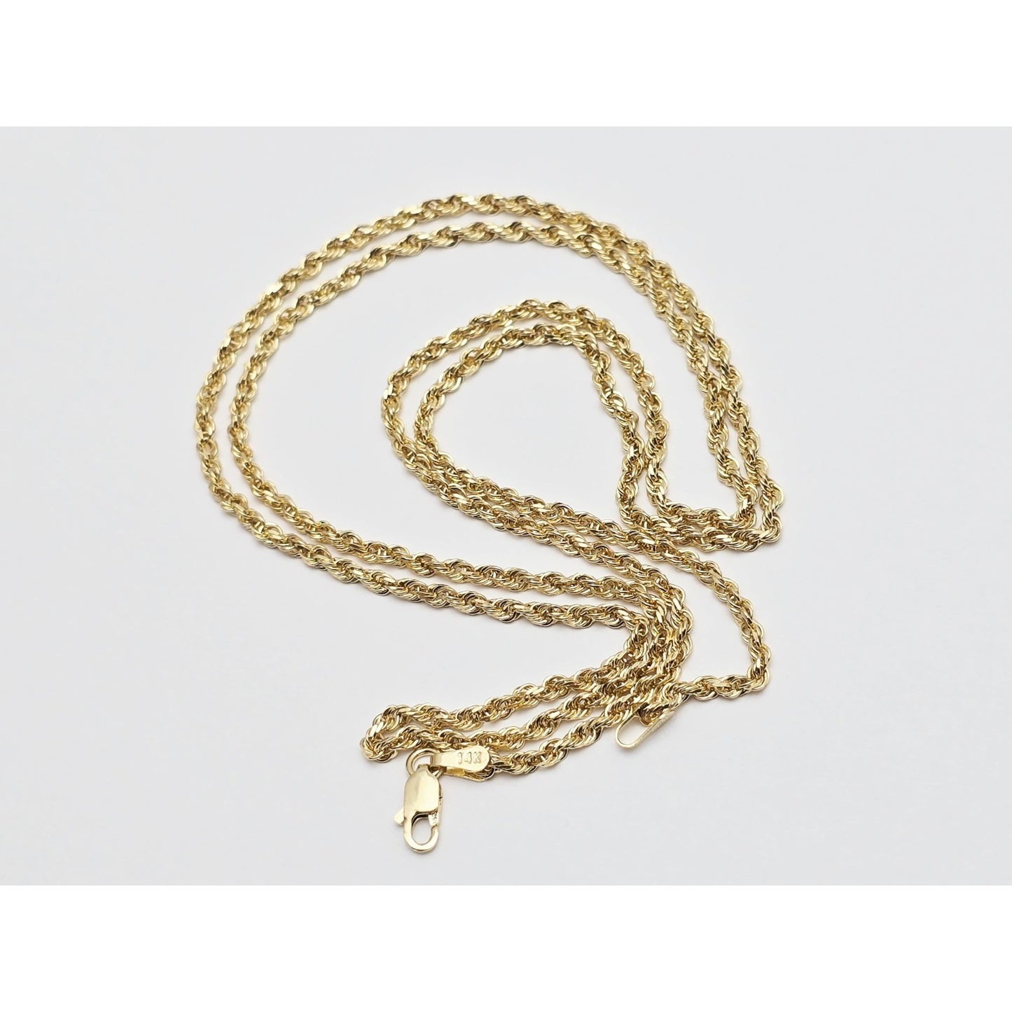 14K Yellow Gold Rope Chain Necklace