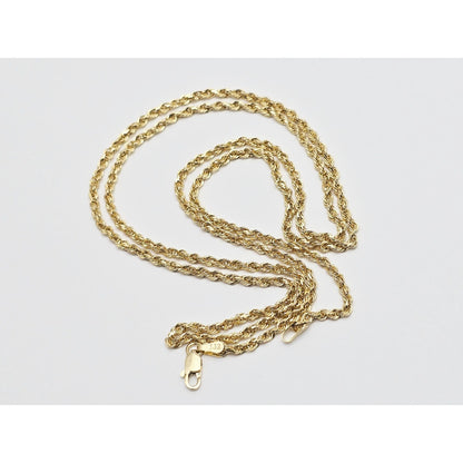 14K Yellow Gold Rope Chain Necklace
