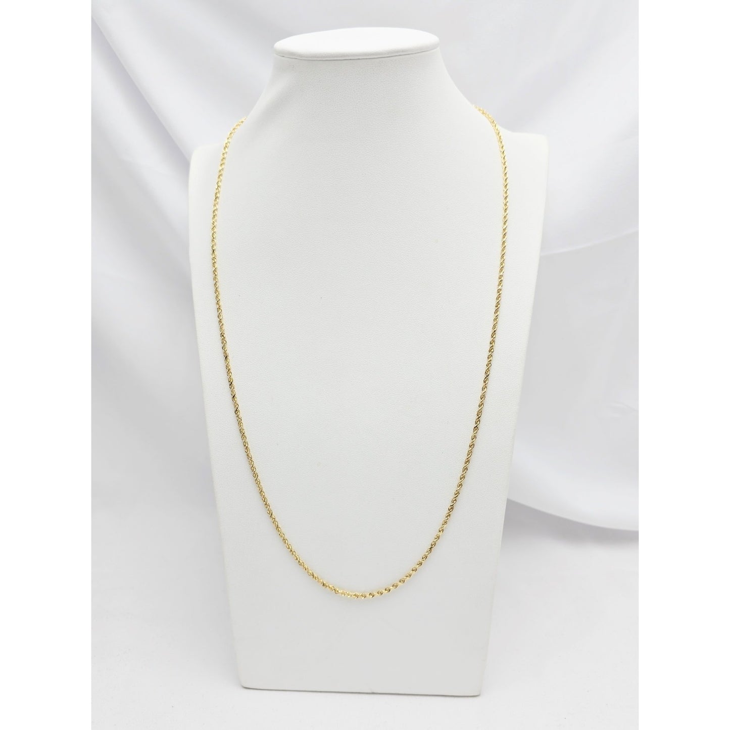 14K Yellow Gold Rope Chain Necklace