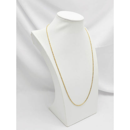 14K Yellow Gold Rope Chain Necklace