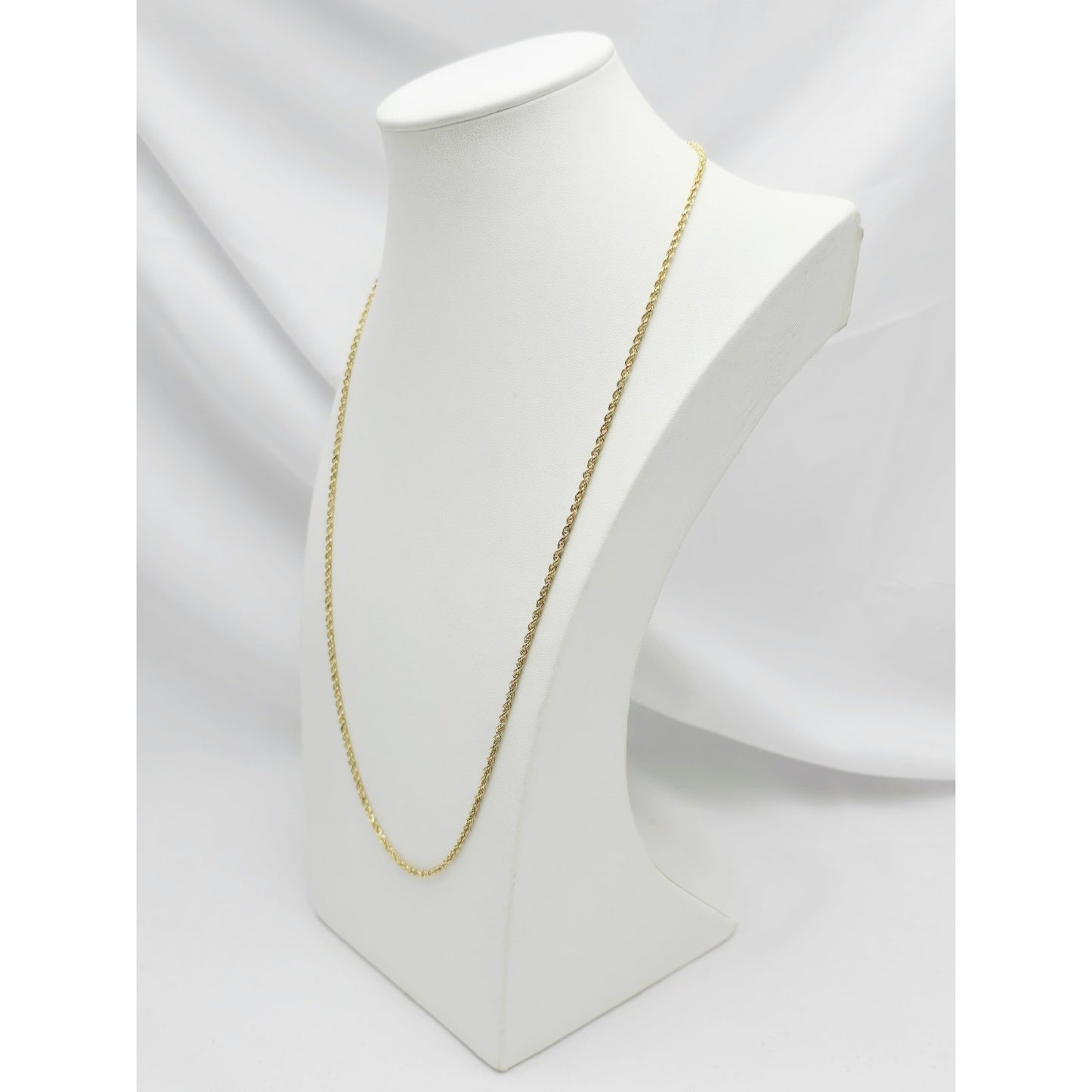 14K Yellow Gold Rope Chain Necklace