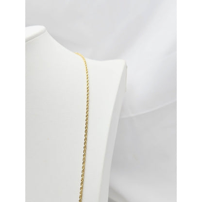 14K Yellow Gold Rope Chain Necklace