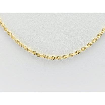 14K Yellow Gold Rope Chain Necklace