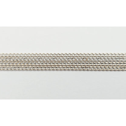 Thin 14K White Gold Cuban Link Chain Necklace