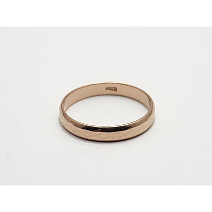 14K Rose Gold Textured Thin Wedding Band Ring