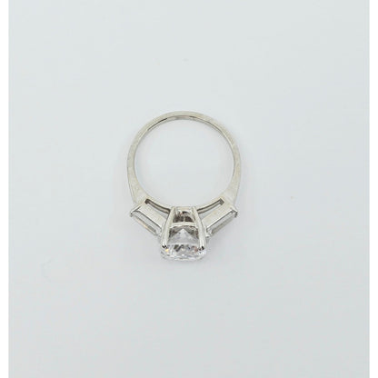 14K White Gold Ladies CZ Engagement Ring