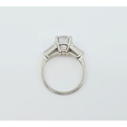 14K White Gold Ladies CZ Engagement Ring