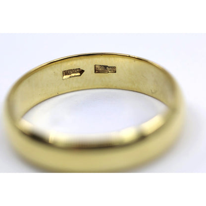 18K Yellow Gold Polished Wedding Band Ring