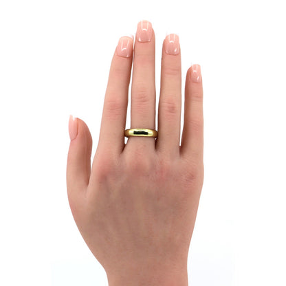 18K Yellow Gold Polished Wedding Band Ring