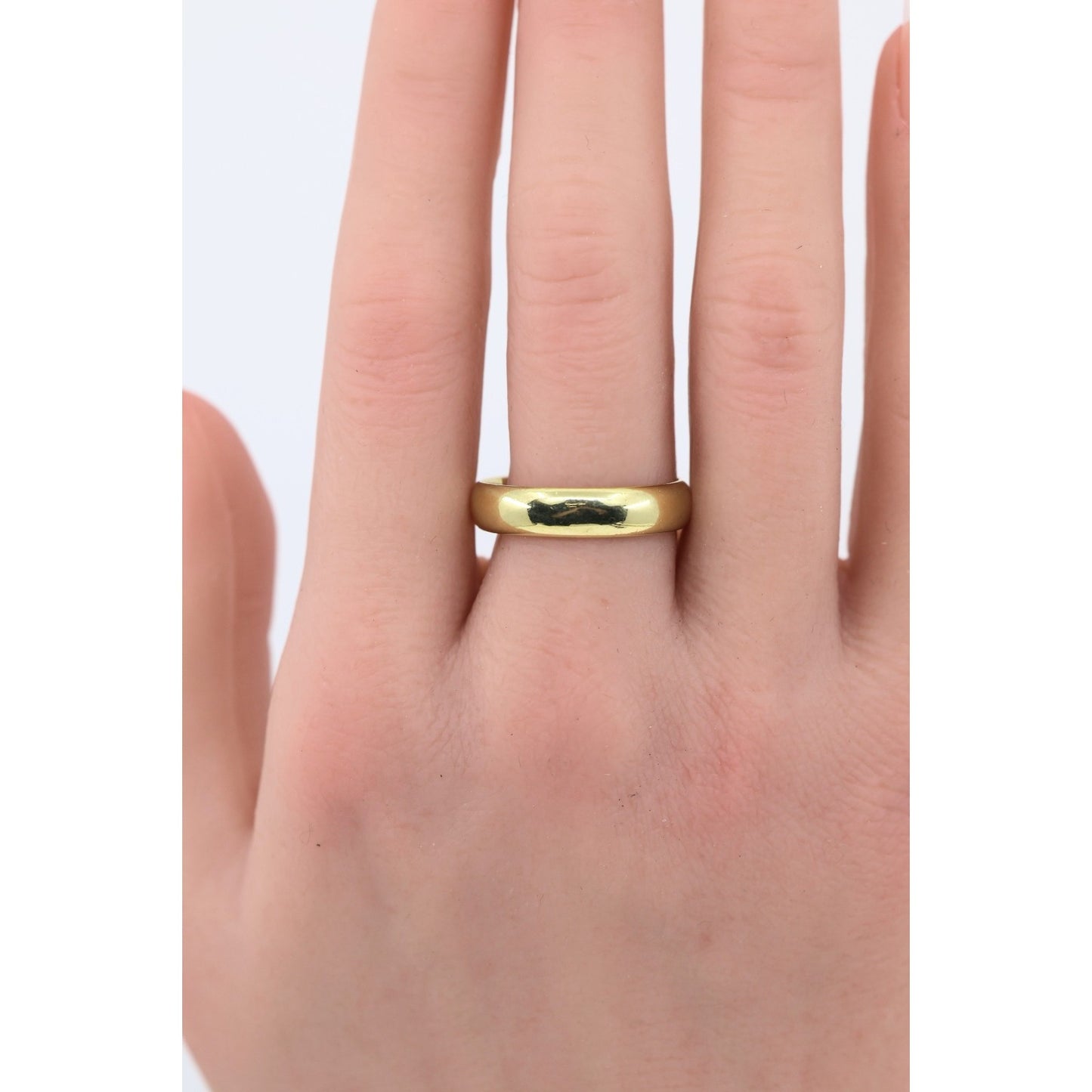 18K Yellow Gold Polished Wedding Band Ring