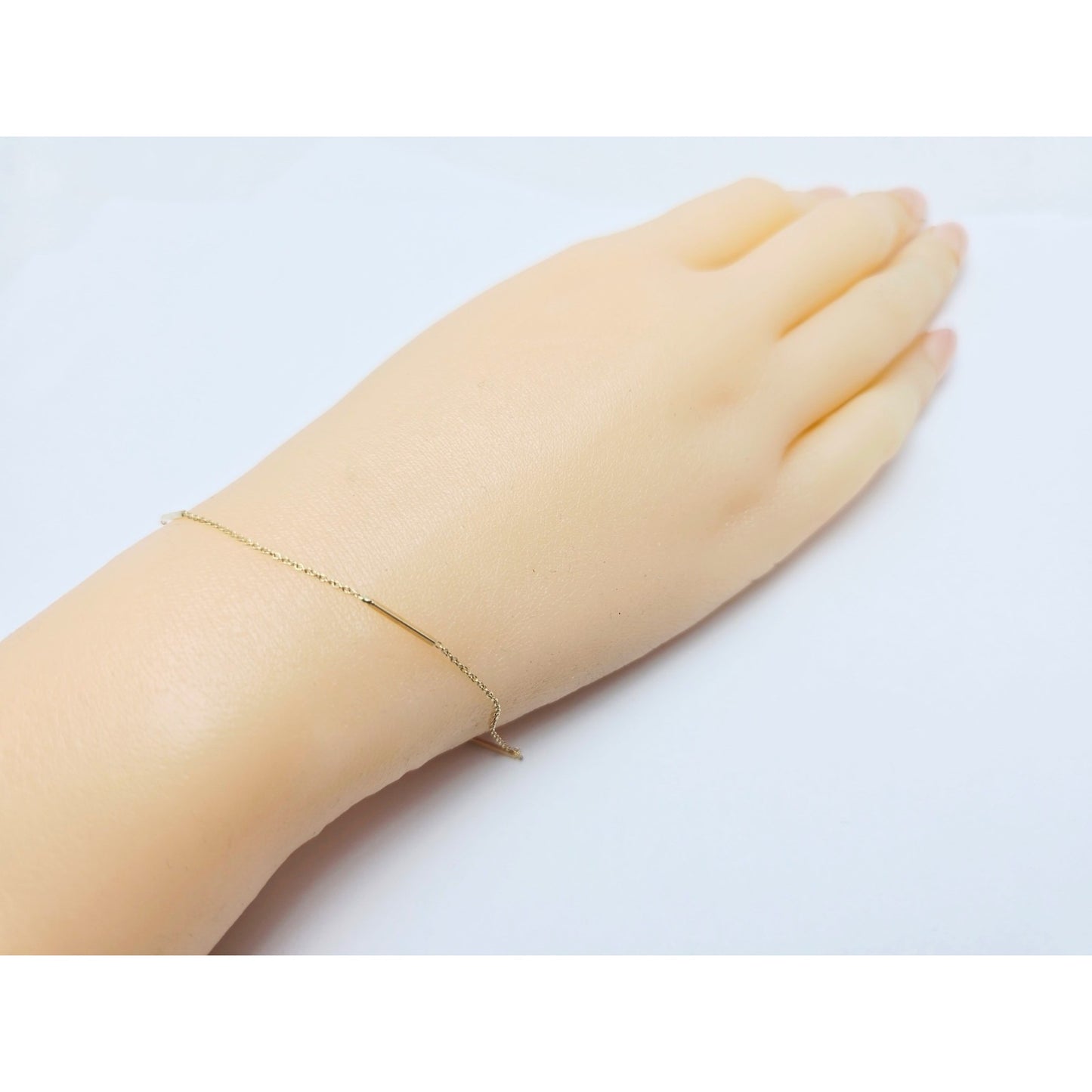 14K Yellow Gold Bar & Link Chain Bracelet