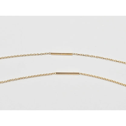 14K Yellow Gold Bar & Link Chain Bracelet