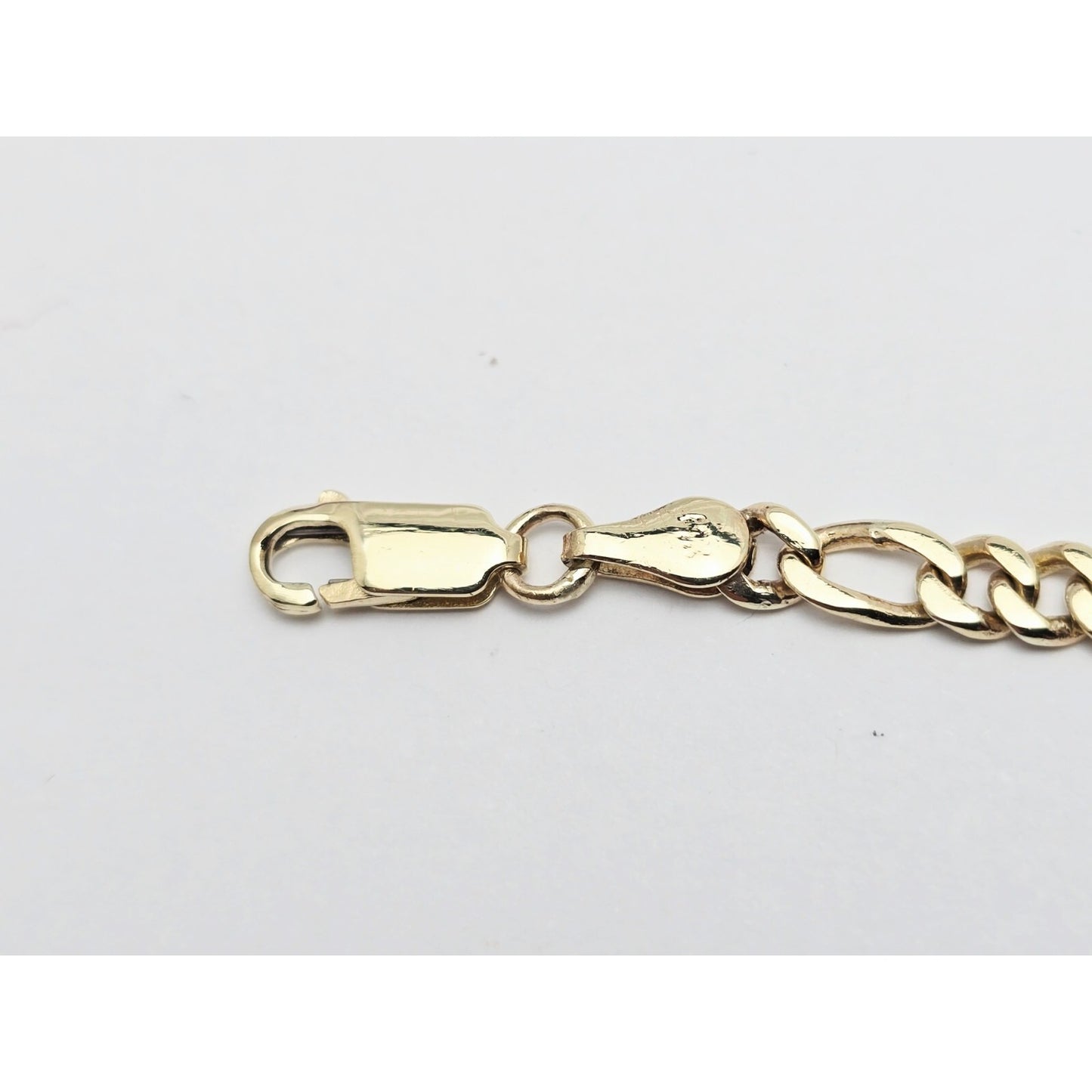 14K Yellow Gold Figaro Link ID Bracelet