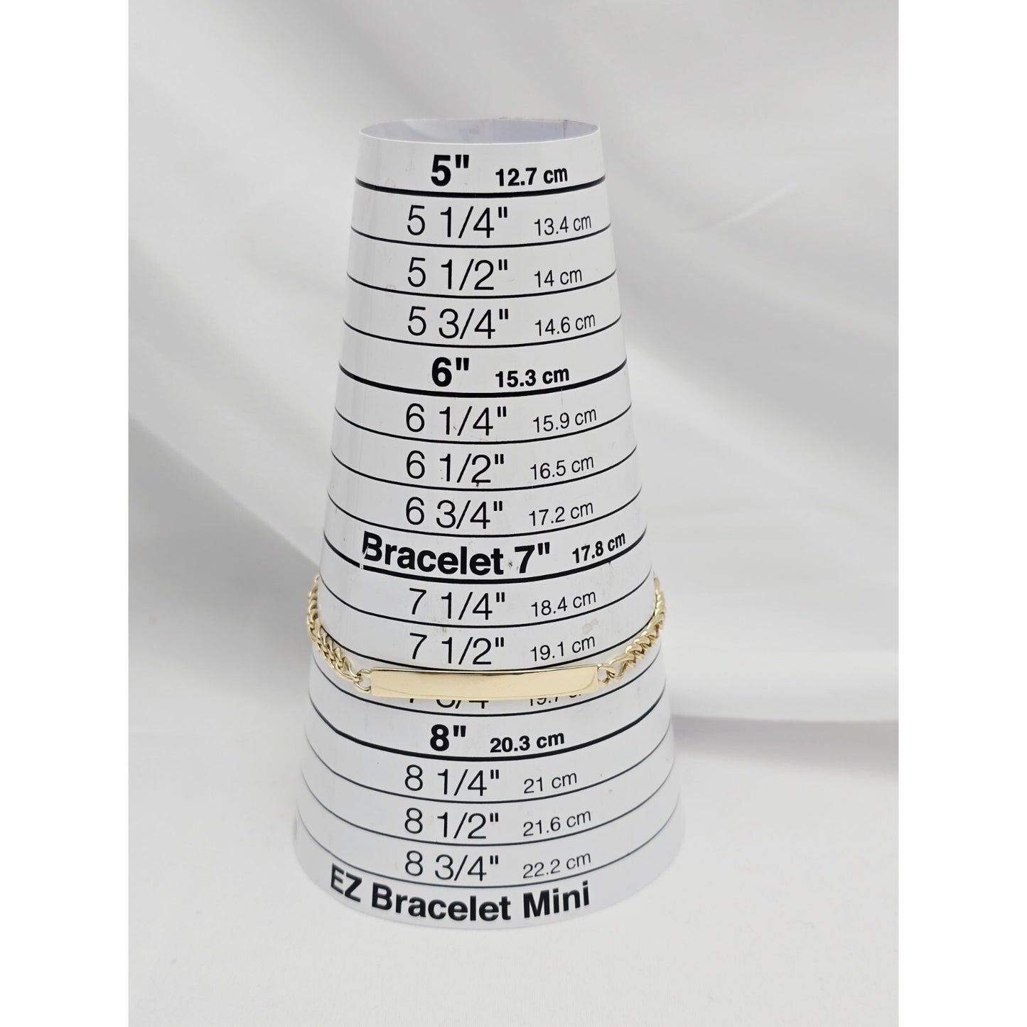 14K Yellow Gold Figaro Link ID Bracelet