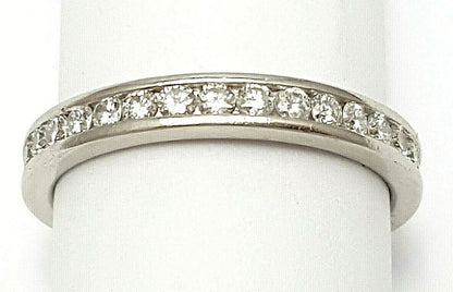 Exquisite Solid Designer Platinum Diamond Eternity Engagement Wedding Ring Band