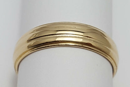 14K Yellow Gold Designer Wedding Ring Band Size 10.75