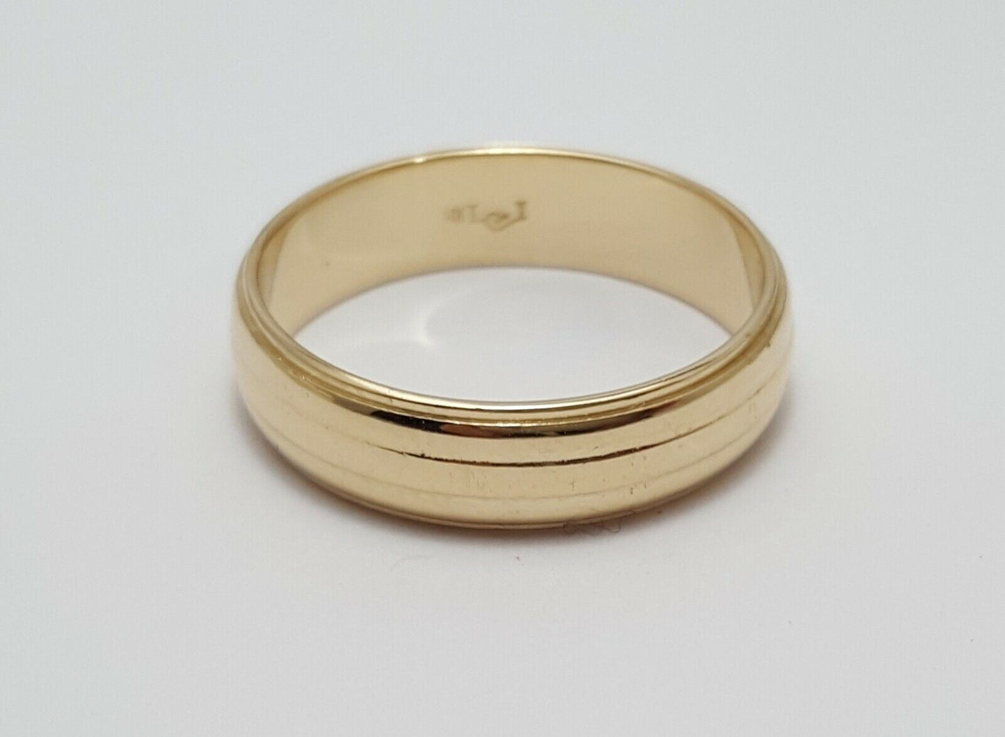 14K Yellow Gold Designer Wedding Ring Band Size 10.75