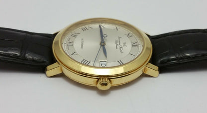 IWC Romain Date Automatic Yellow Gold 18K Leather band Watch Ref. 3209