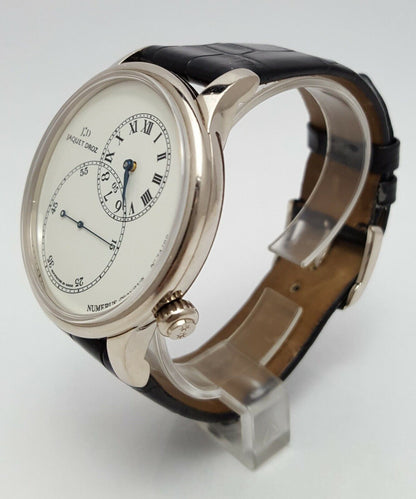 Jaquet Droz Numerus Clausus Grande Seconde 18KT White Gold Enamel Off Centered