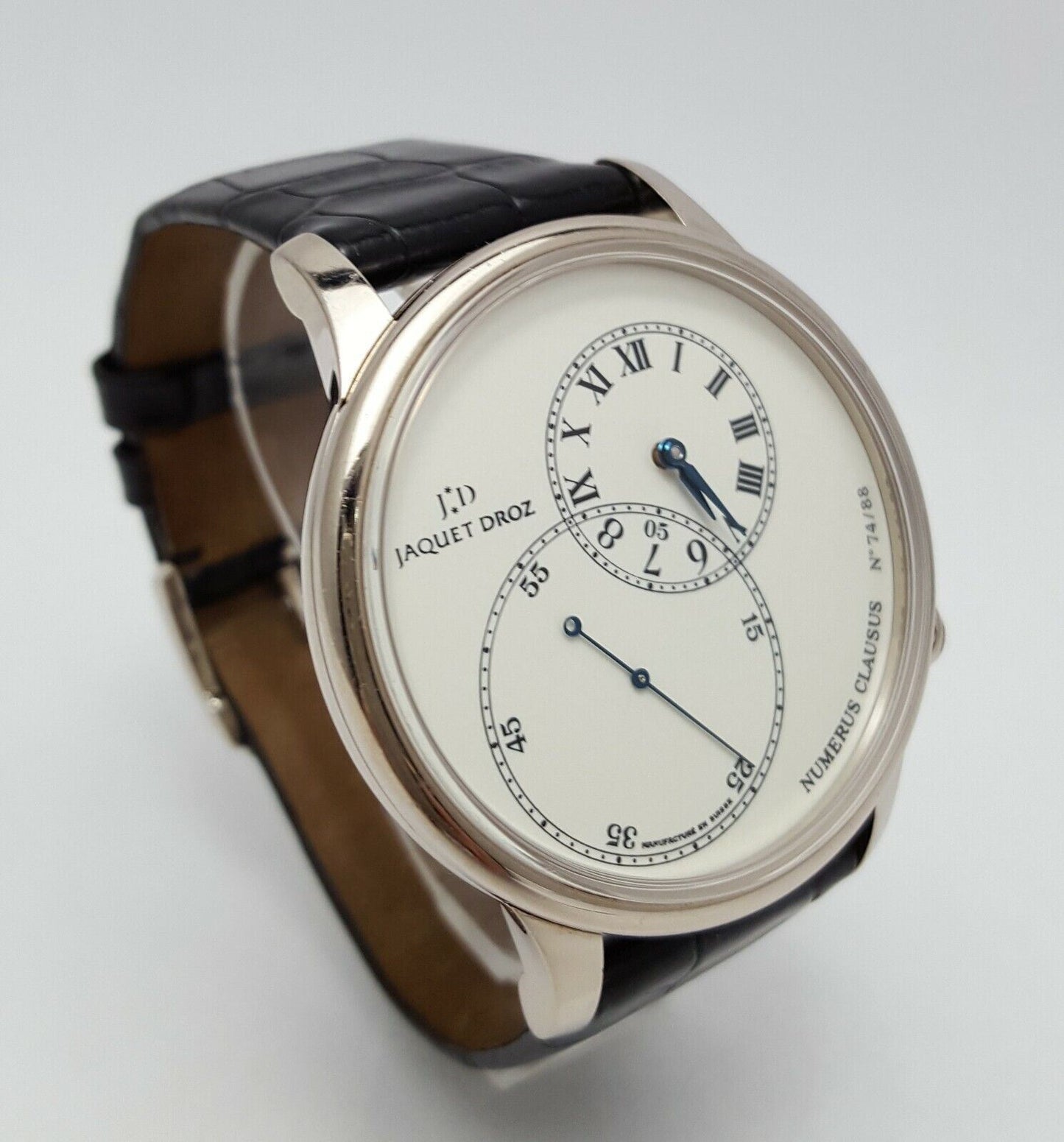 Jaquet Droz Numerus Clausus Grande Seconde 18KT White Gold Enamel Off Centered