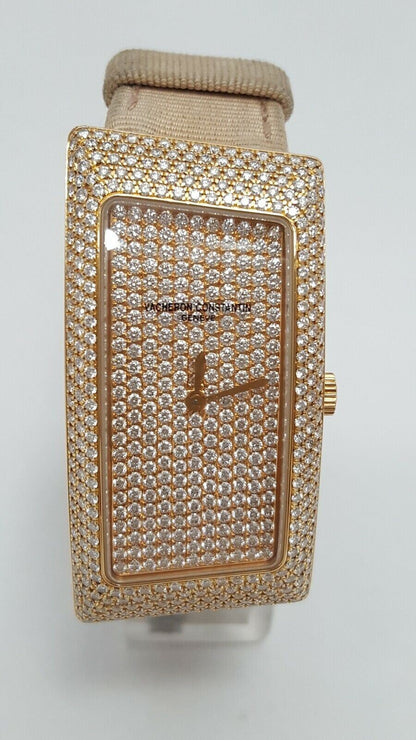 Vacheron Constantin 1972 Series Diamond 18K Rose Gold Ladies Watch 25510