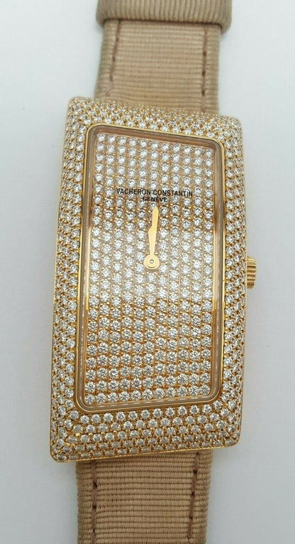 Vacheron Constantin 1972 Series Diamond 18K Rose Gold Ladies Watch 25510