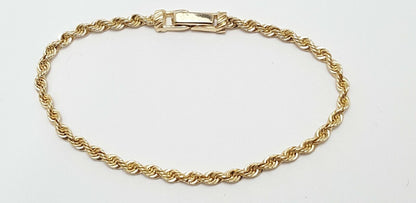 14K Yellow Gold Designer Rope Bracelet