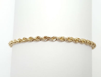 14K Yellow Gold Designer Rope Bracelet