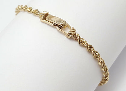 14K Yellow Gold Designer Rope Bracelet