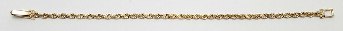 14K Yellow Gold Designer Rope Bracelet