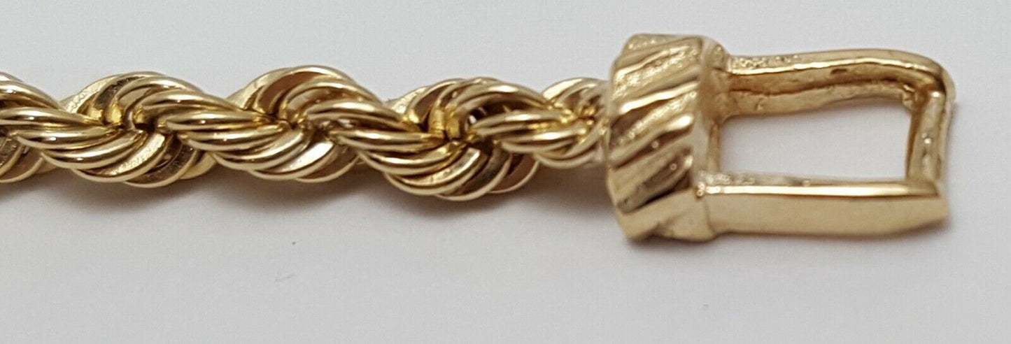 14K Yellow Gold Designer Rope Bracelet