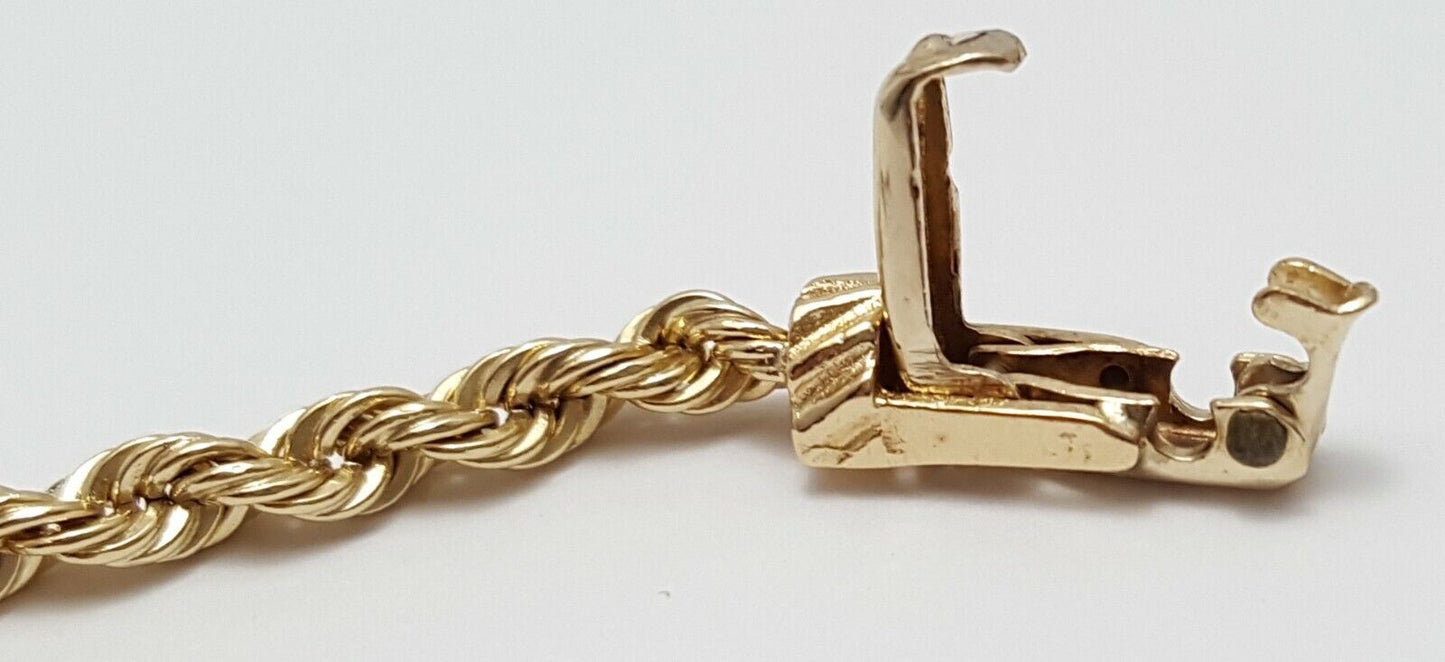 14K Yellow Gold Designer Rope Bracelet