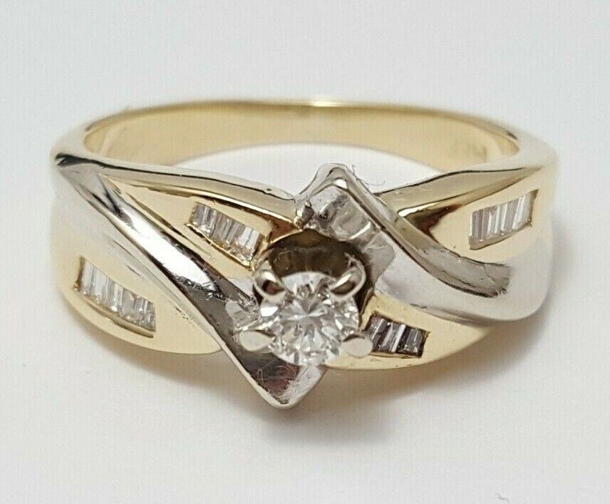 14K Multi Color Gold Designer Diamond Ring