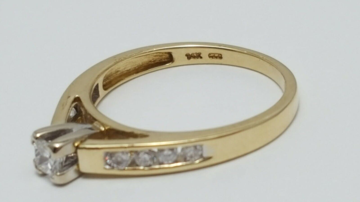 14K Solid Two Tone Multi Tone Gold Designer Wedding Engagement Diamond Ring