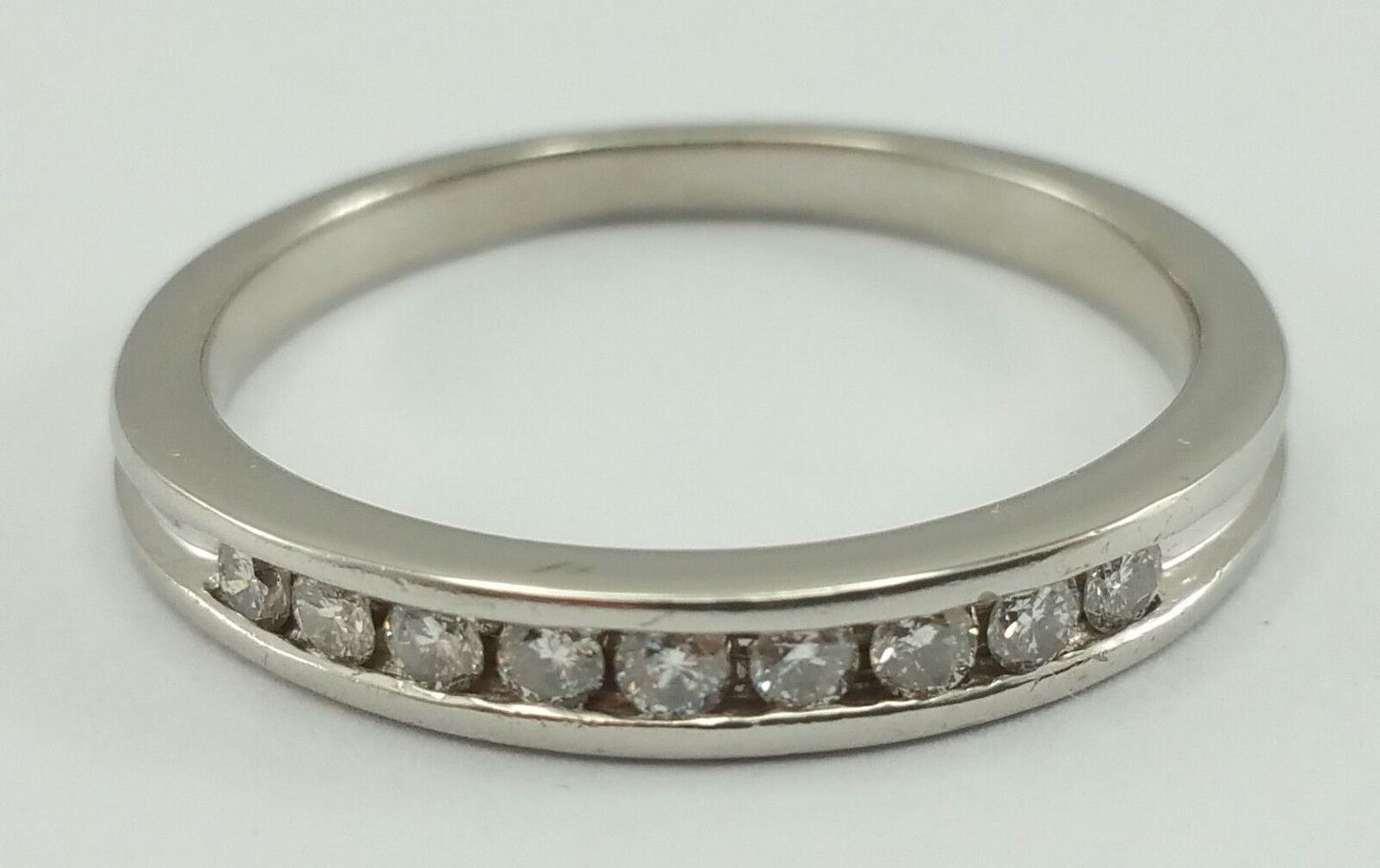 Exquisite Solid Platinum 950PL Wedding Ring Band With Diamonds