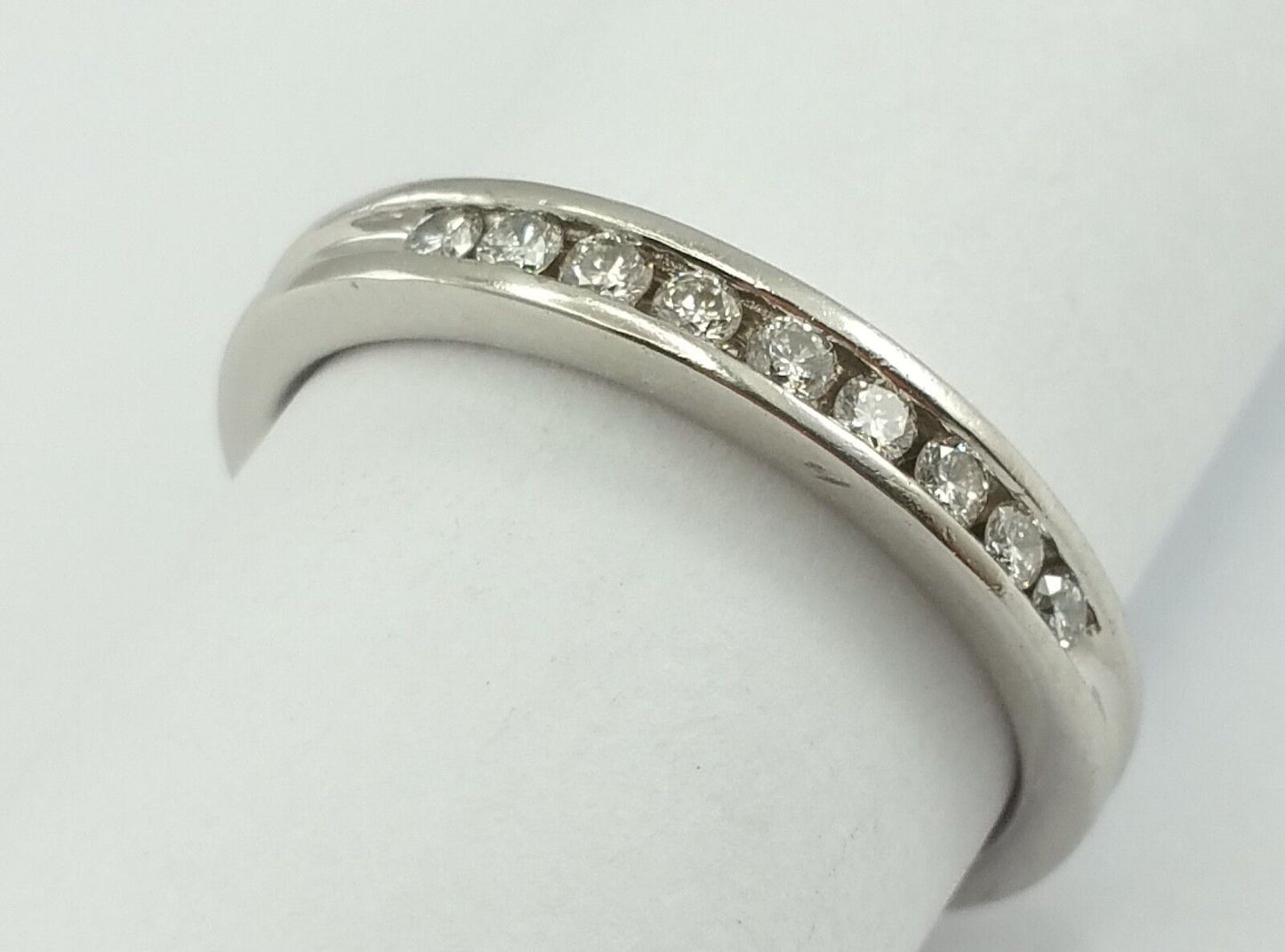 Exquisite Solid Platinum 950PL Wedding Ring Band With Diamonds