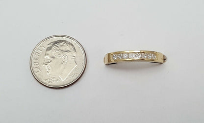 18K Yellow Gold Princess Cut Diamond Engagement Ring Band