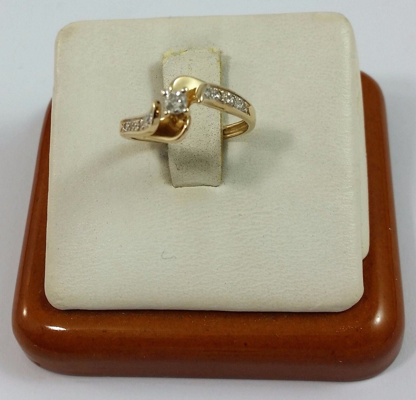 14K Solid Yellow Gold Solitaire Diamond Engagement Ring