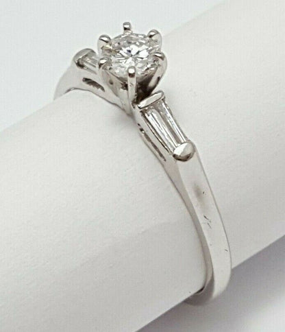 14K & 18K White Gold Wedding Engagement Solitaire Diamond Ring