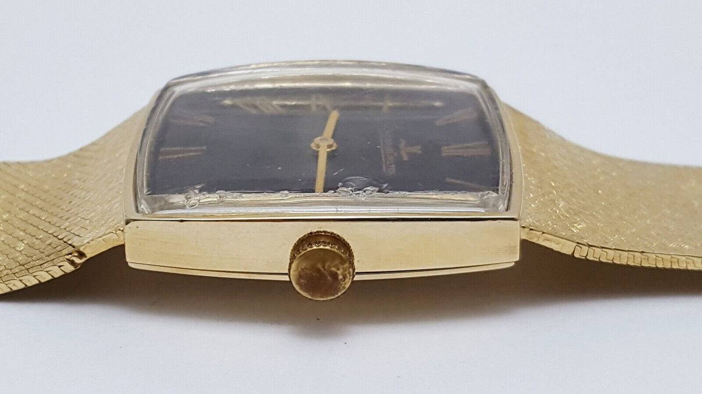 Vintage 1970s Jaeger LeCoultre 29mm Classic Cal 818/3 R7582 14K Yellow Gold 17J