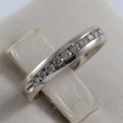 14K White Gold Designer Wedding Ring Band Size 10.25