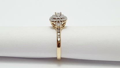 Beautiful 10K Karat Solid Two Tone Multi Tone Gold Designer Diamond Ring