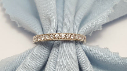 18K White Gold Designer Diamond Engagement Wedding Band Ring