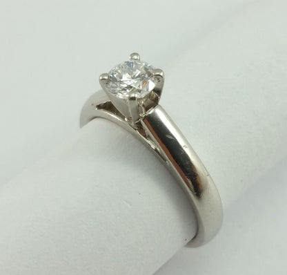 Exquisite Solid White Platinum 950PL Designer Engagement Solitaire Ring