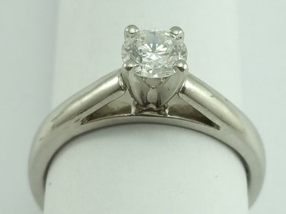 Exquisite Solid White Platinum 950PL Designer Engagement Solitaire Ring