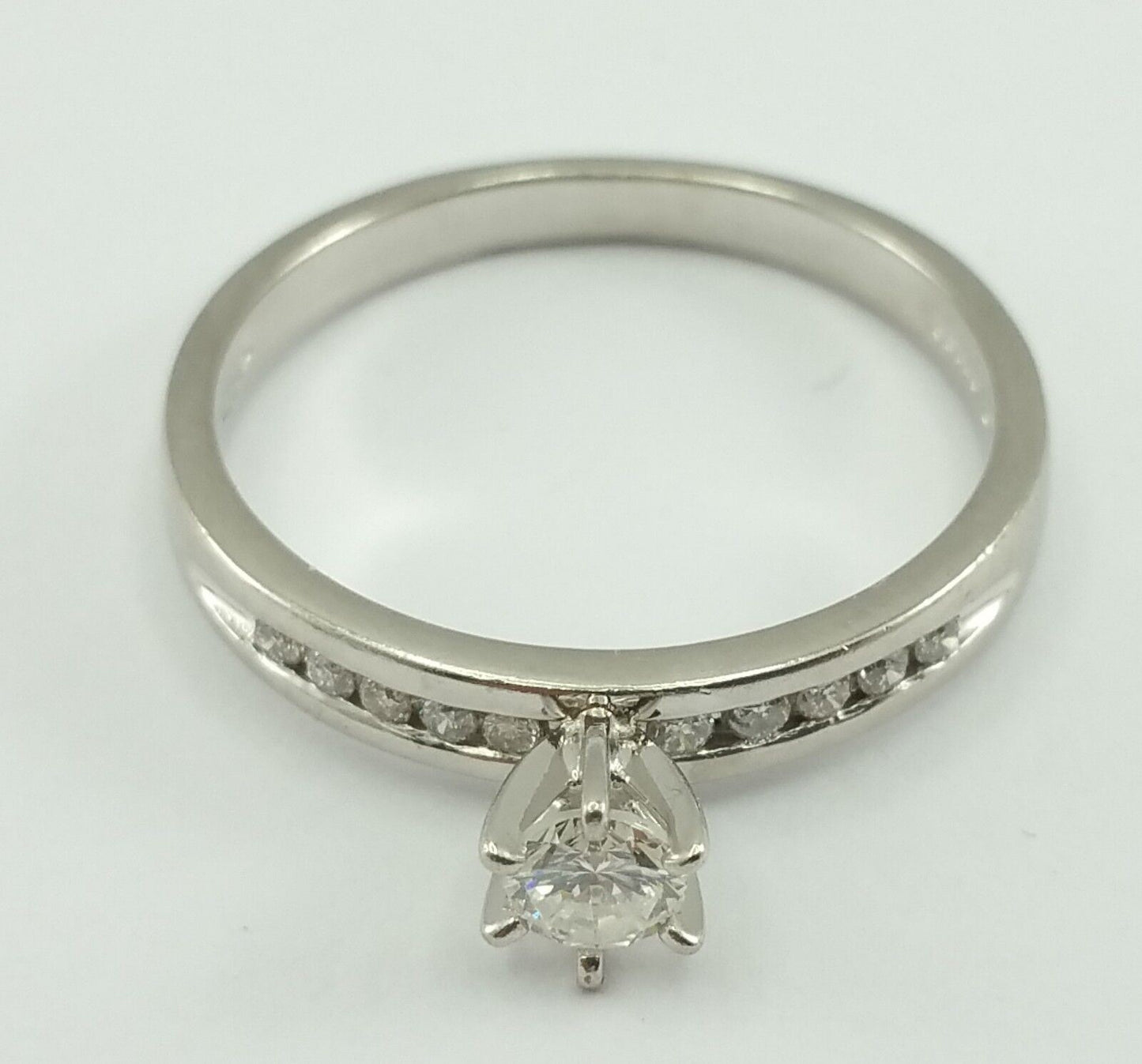 Platinum 950PL Solitaire Diamond Ring Band