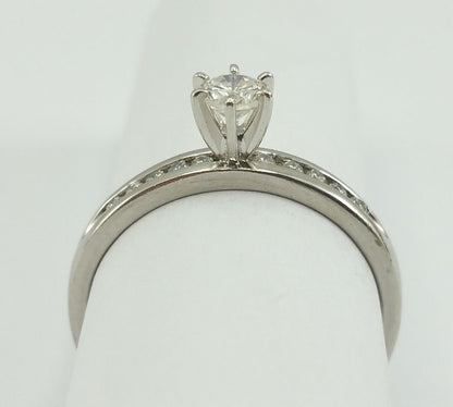 Platinum 950PL Solitaire Diamond Ring Band