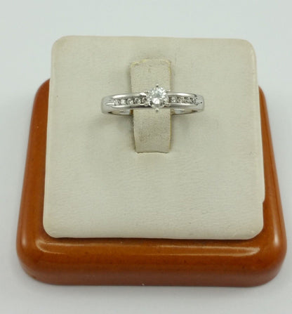 Platinum 950PL Solitaire Diamond Ring Band