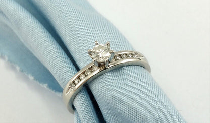 Platinum 950PL Solitaire Diamond Ring Band